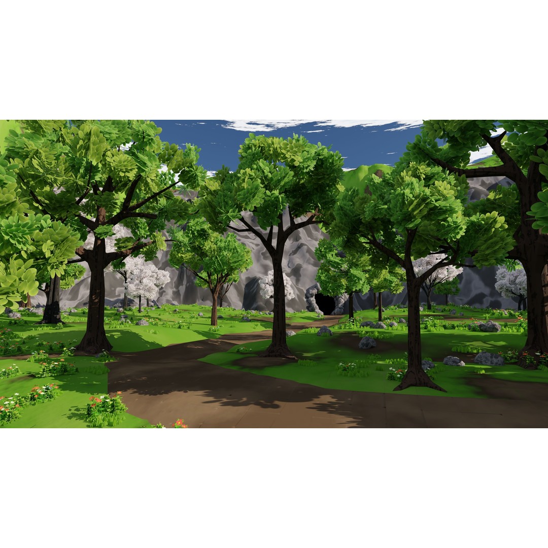 River Mountain Scene 3D Model – High Poly Environment, Blender & FBX - View 40