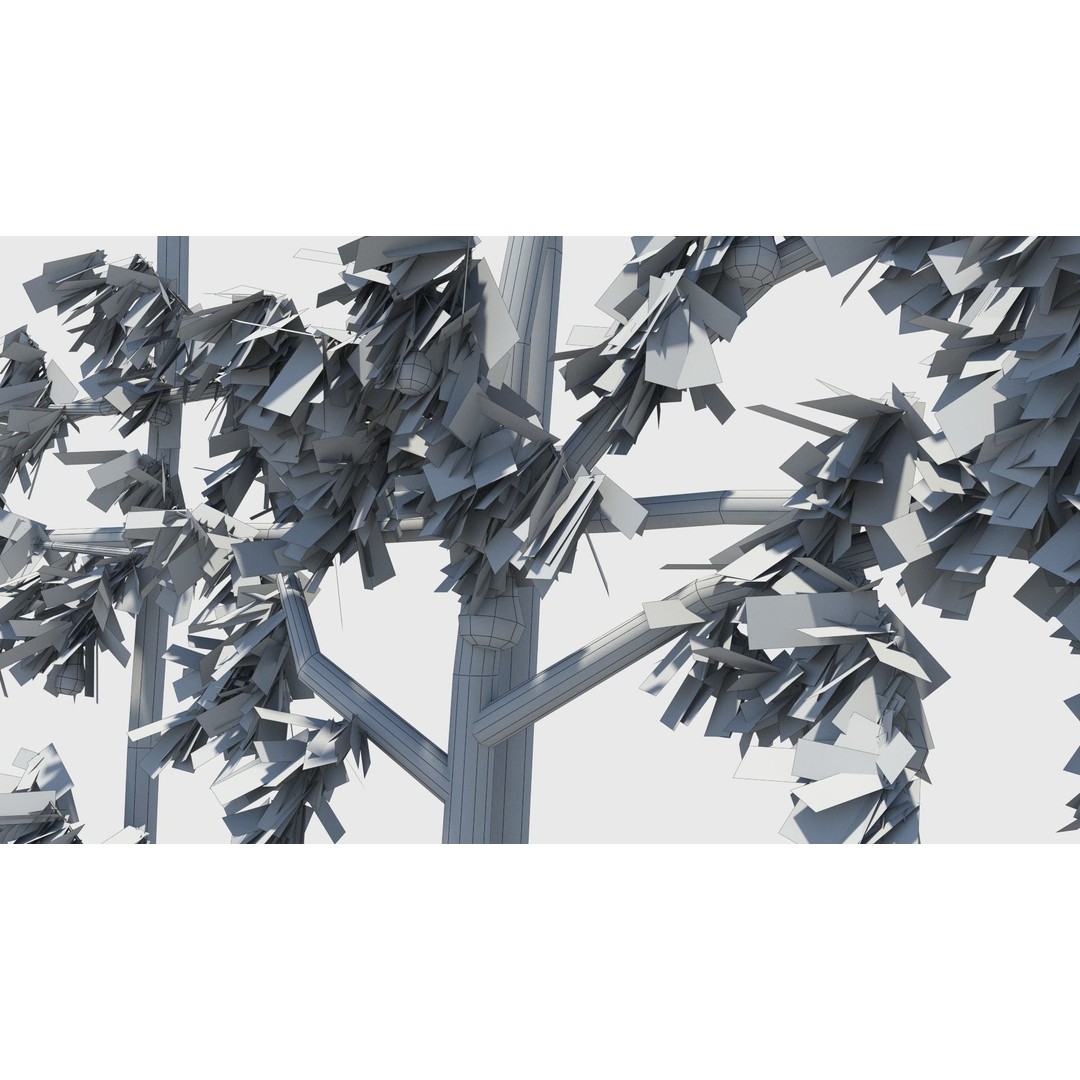 Pear Tree 3D Model – Low Poly Lattice Plant Asset, FBX