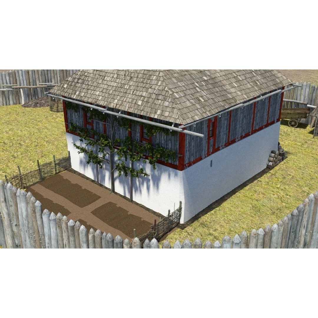Pear Tree 3D Model – Low Poly Lattice Plant Asset, FBX - View 4