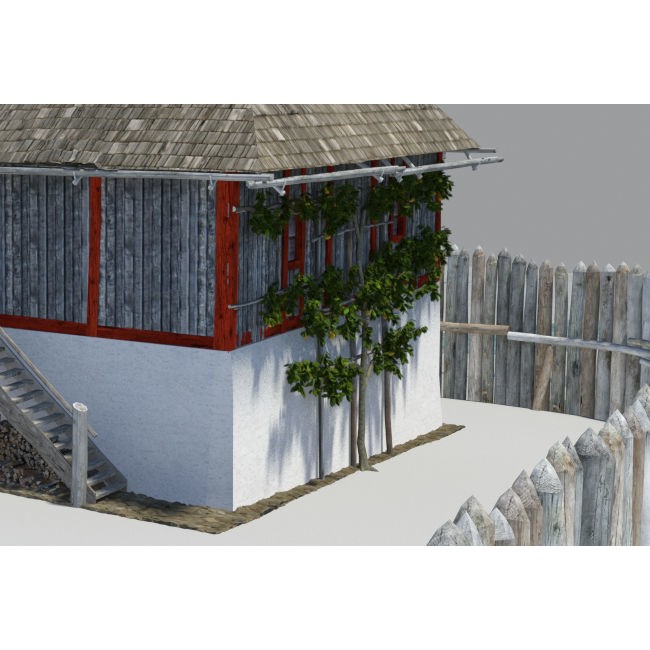 Pear Tree 3D Model – Low Poly Lattice Plant Asset, FBX - View 5