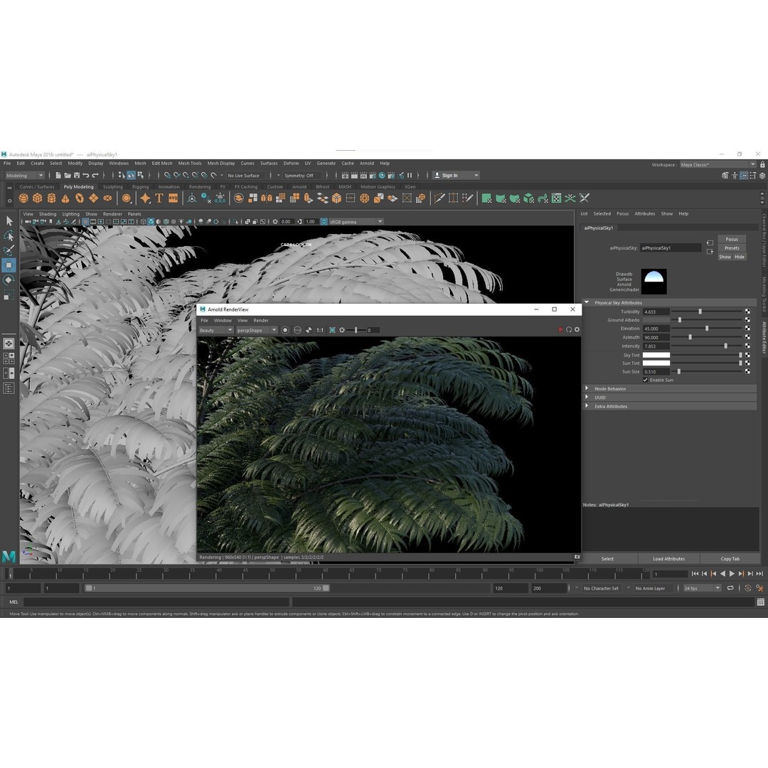 Alsophila Spinulosa Fern 3D Model – High Detail PBR Game Asset, FBX & OBJ - View 6