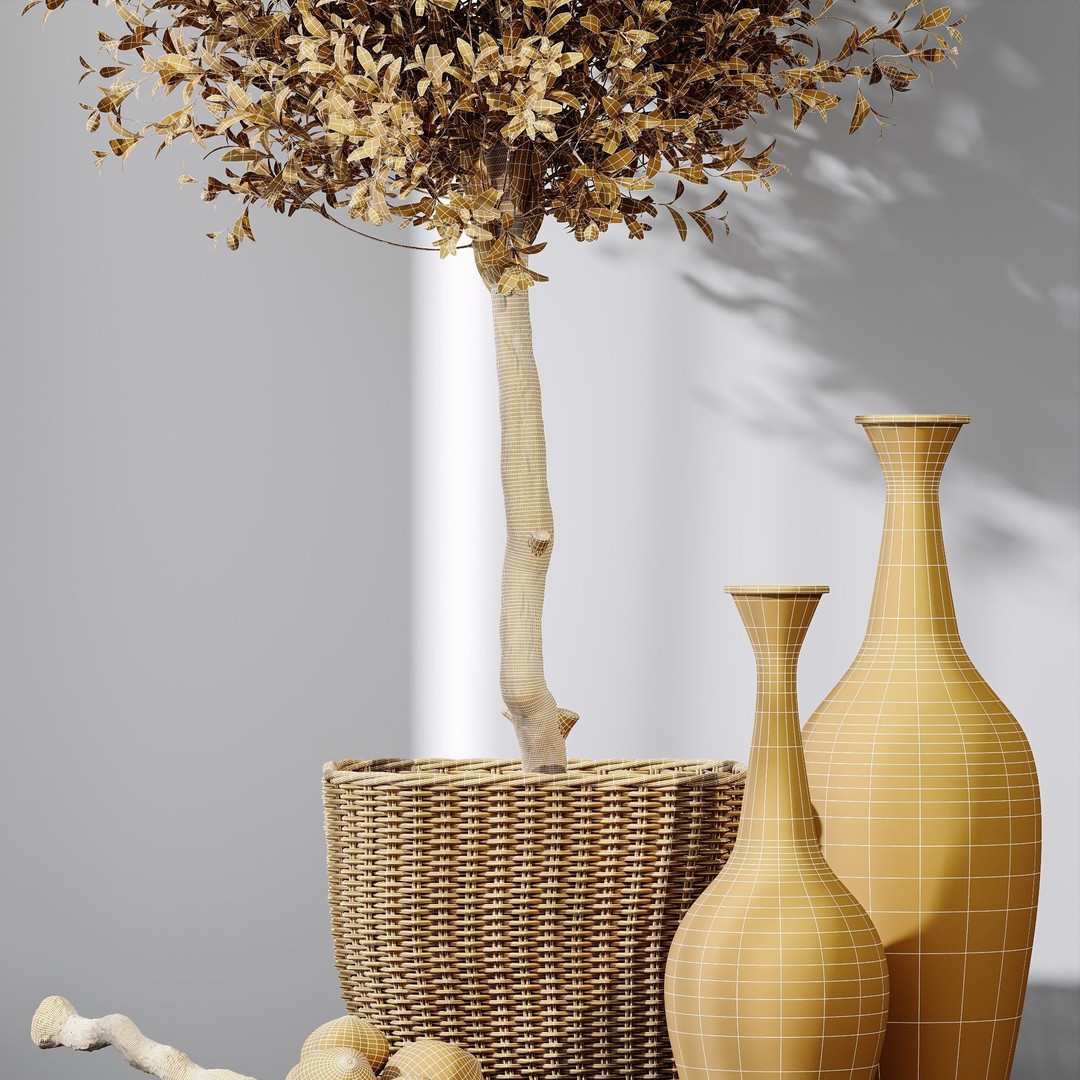 Mission Olive Tree 3D Model – Indoor Pot Plant, PBR Textures, FBX - View 5
