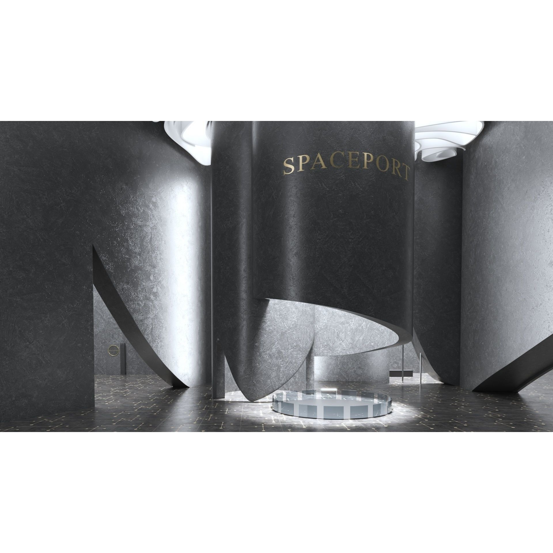 Concept Hall Interior - High-Quality 3D Model - View 4