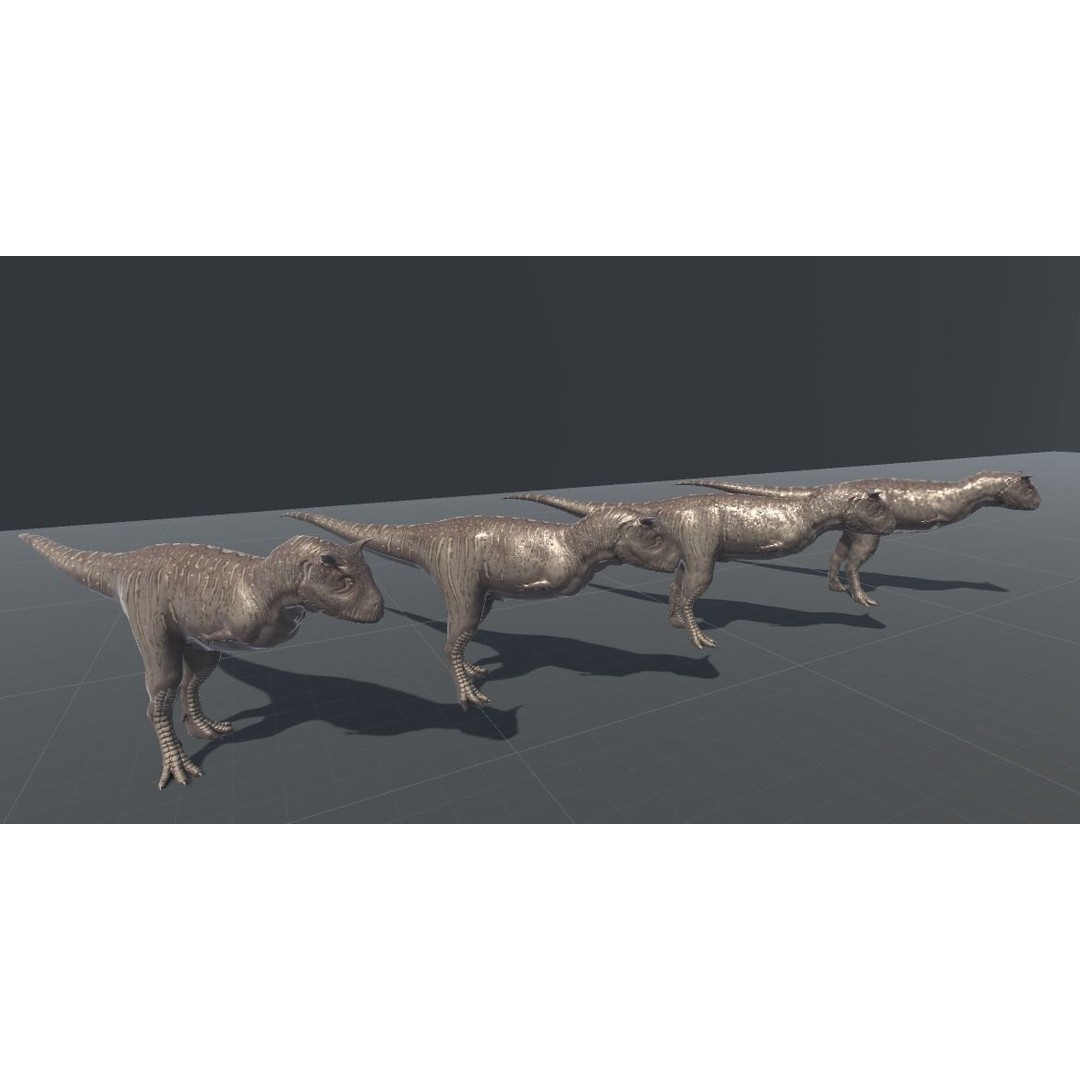 Carnotaurus 3D Model – Low Poly Game-Ready Animation, FBX & Blender - View 10