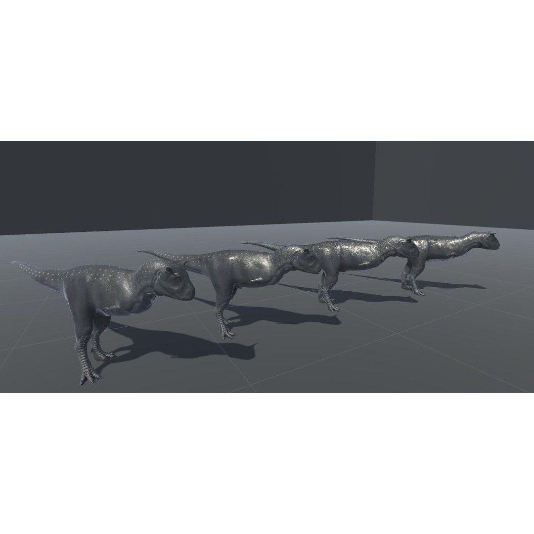 Carnotaurus 3D Model – Low Poly Game-Ready Animation, FBX & Blender - View 11