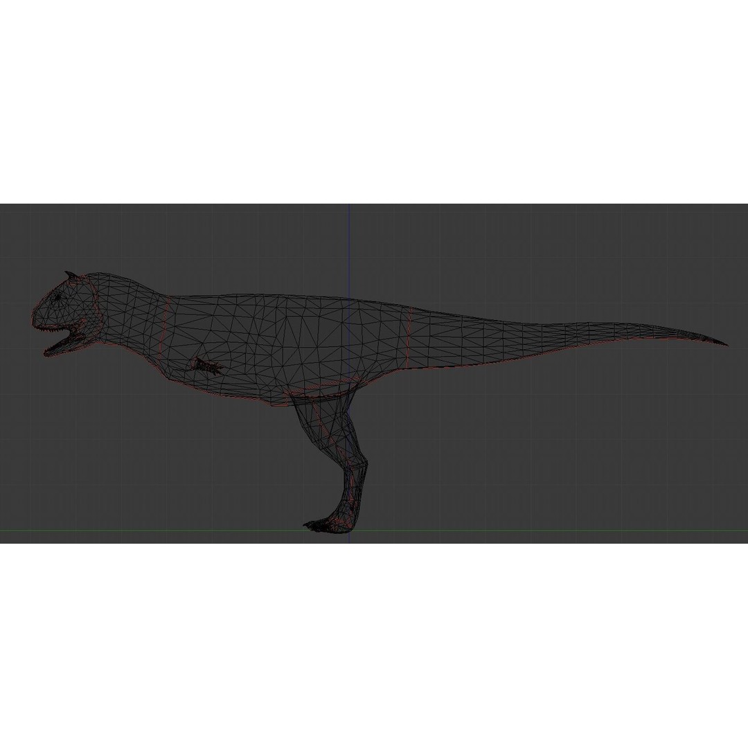 Carnotaurus 3D Model – Low Poly Game-Ready Animation, FBX & Blender - View 14
