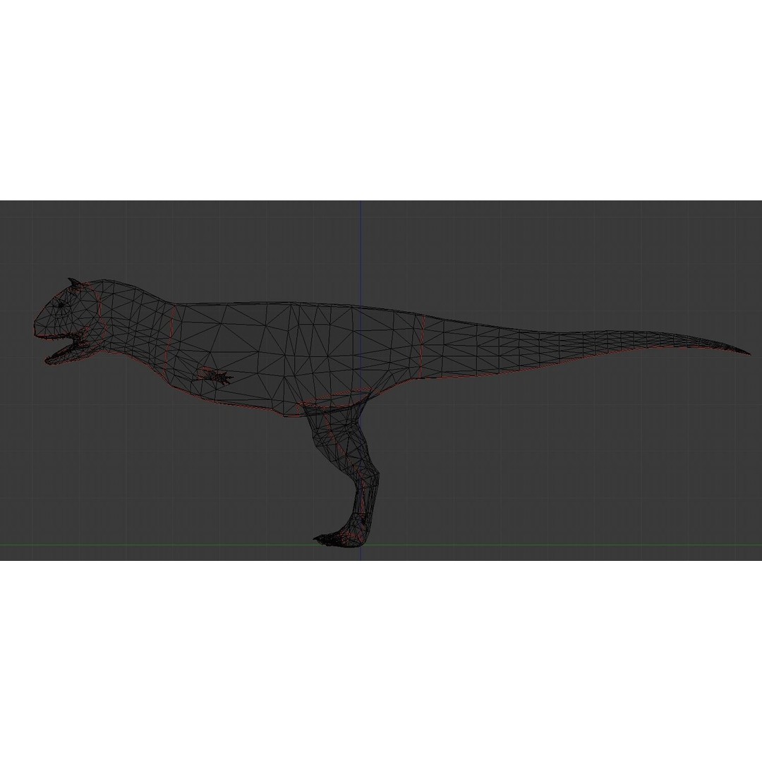 Carnotaurus 3D Model – Low Poly Game-Ready Animation, FBX & Blender - View 15