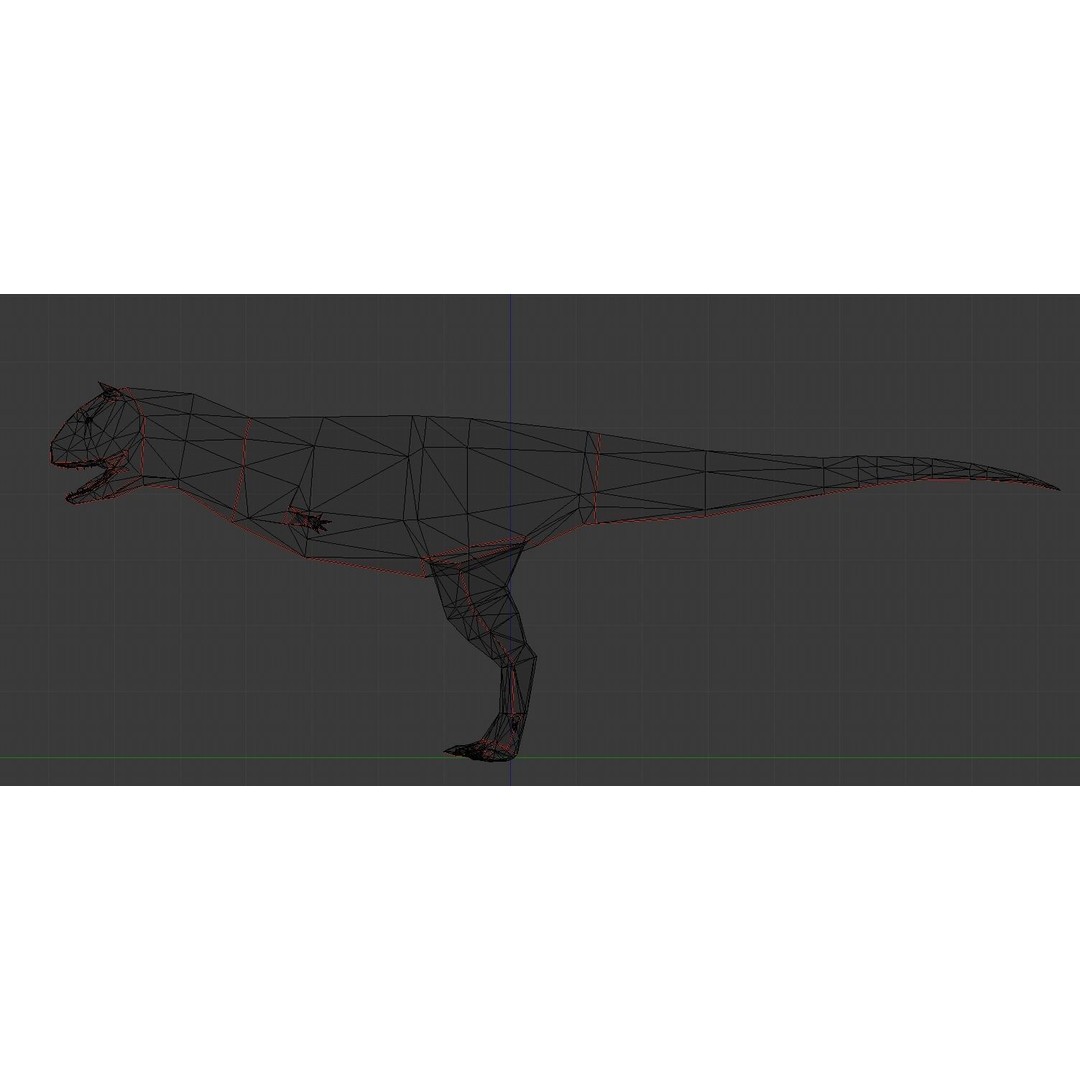 Carnotaurus 3D Model – Low Poly Game-Ready Animation, FBX & Blender - View 16