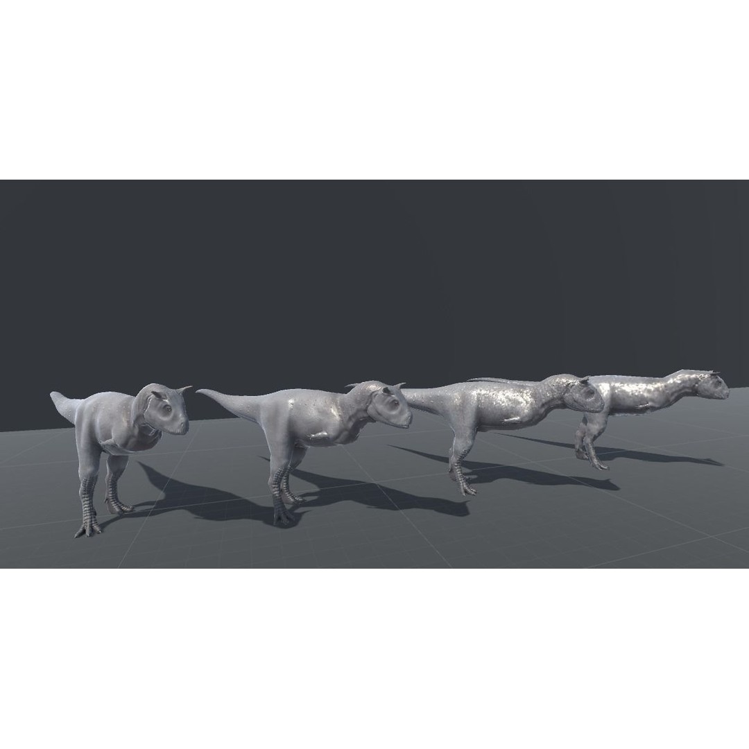 Carnotaurus 3D Model – Low Poly Game-Ready Animation, FBX & Blender - View 8