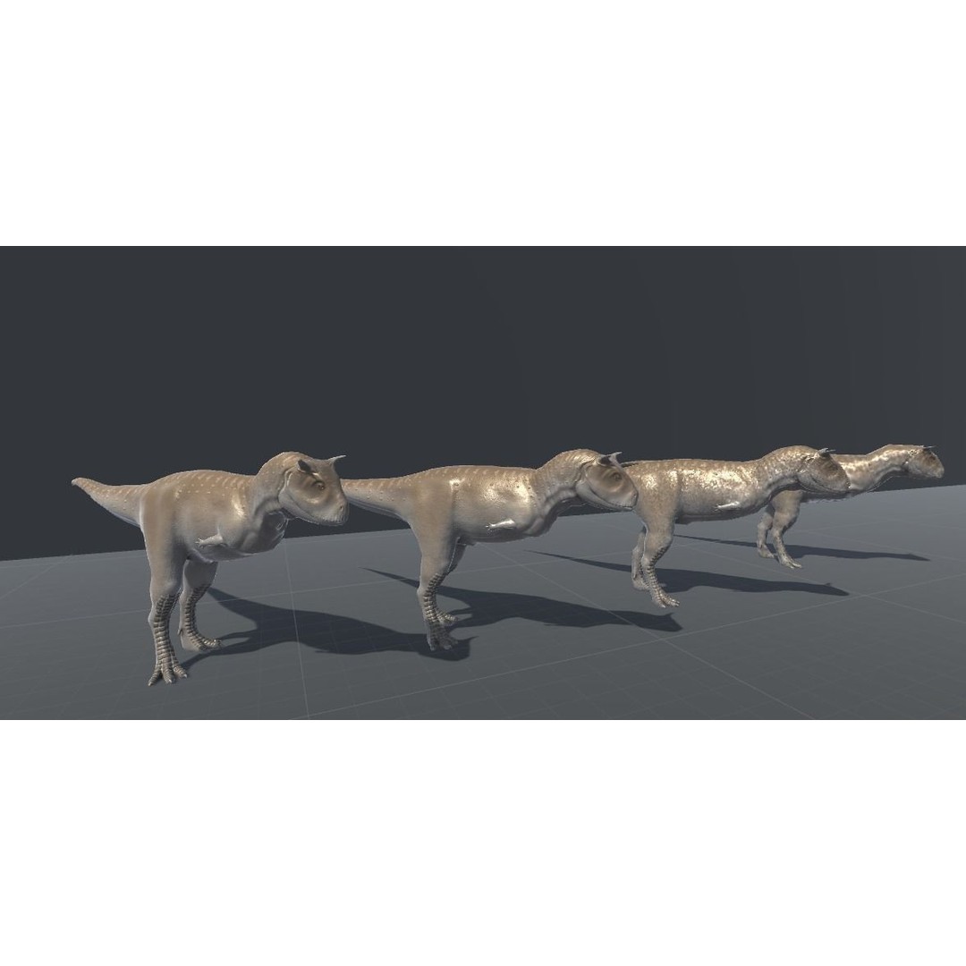 Carnotaurus 3D Model – Low Poly Game-Ready Animation, FBX & Blender - View 9