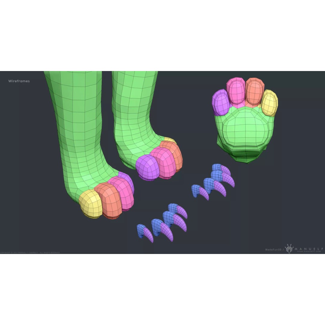Stylized Cartoon Lion 3D Model – Cute Character, PBR Textures, FBX & OBJ - View 25