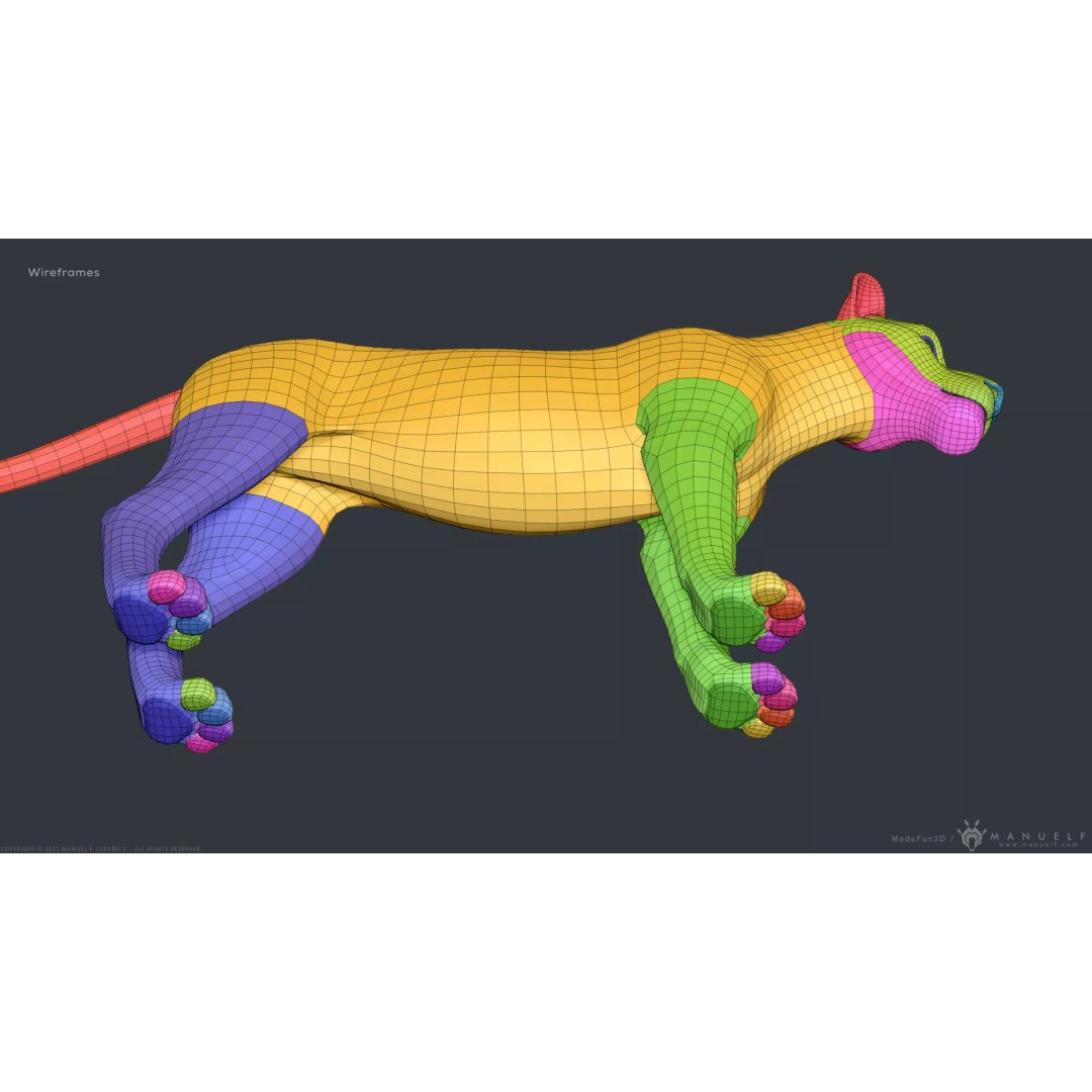 Stylized Cartoon Lion 3D Model – Cute Character, PBR Textures, FBX & OBJ - View 26