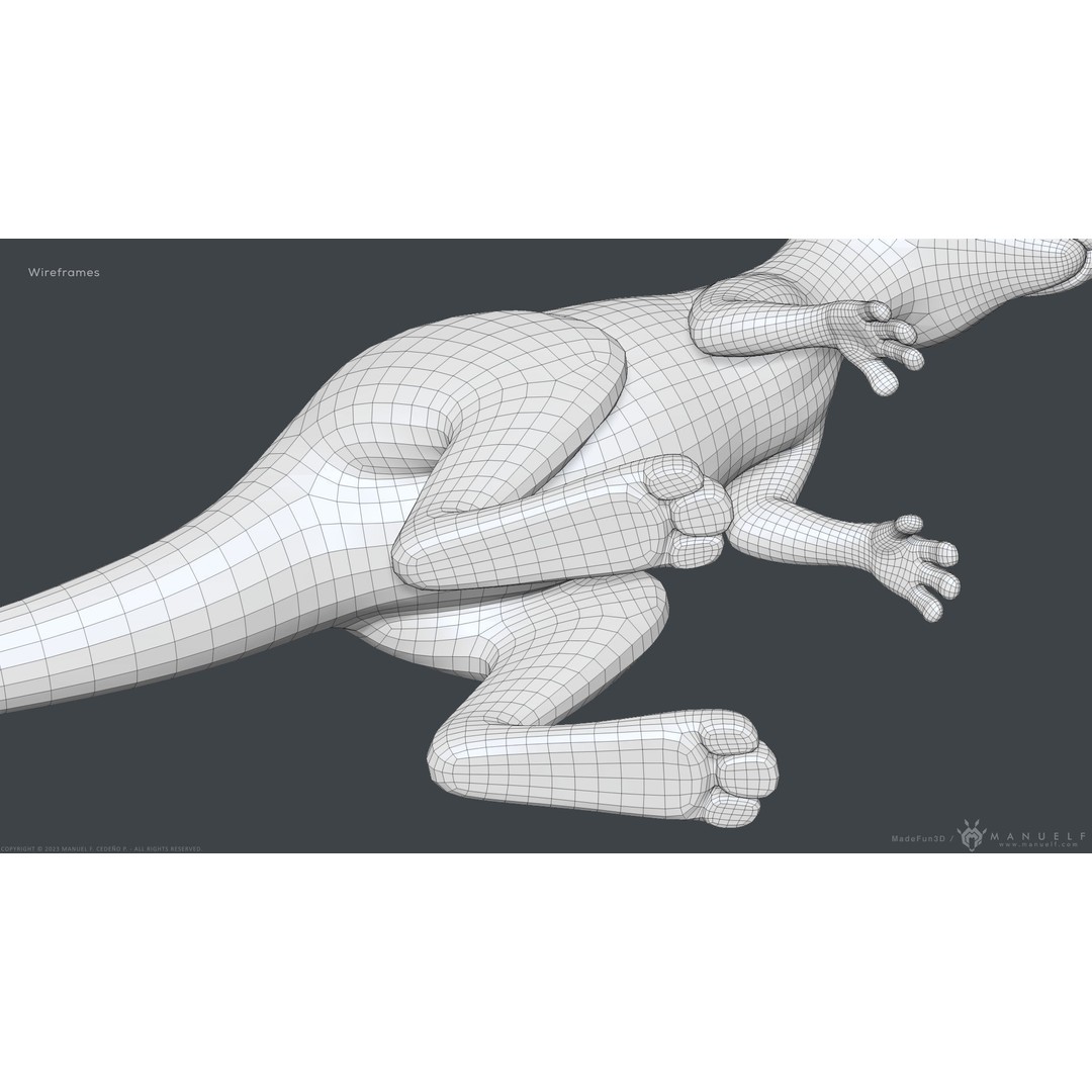Stylized Cartoon Kangaroo 3D Model – High Poly Game Asset, FBX & OBJ - View 18