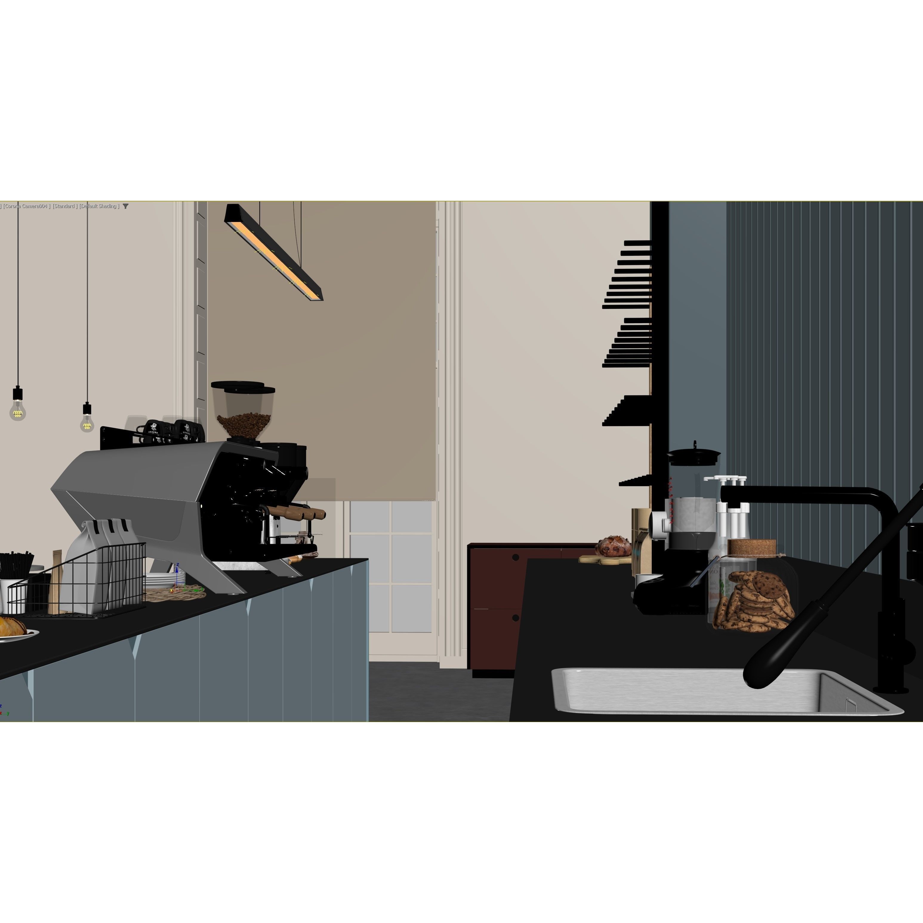 ProVis3D 029 - Detailed Cafe Interior 3D Model