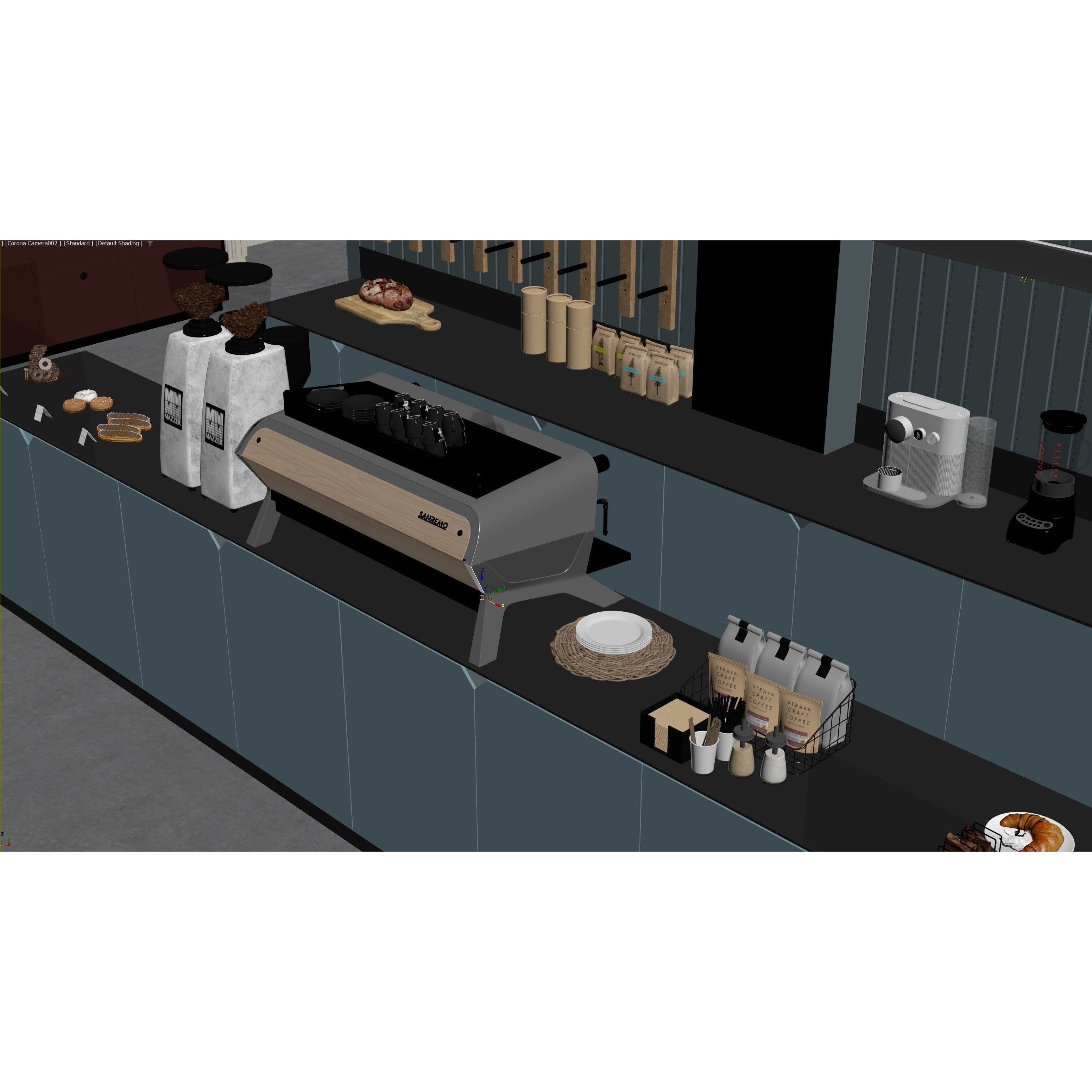ProVis3D 029 - Detailed Cafe Interior 3D Model - View 12