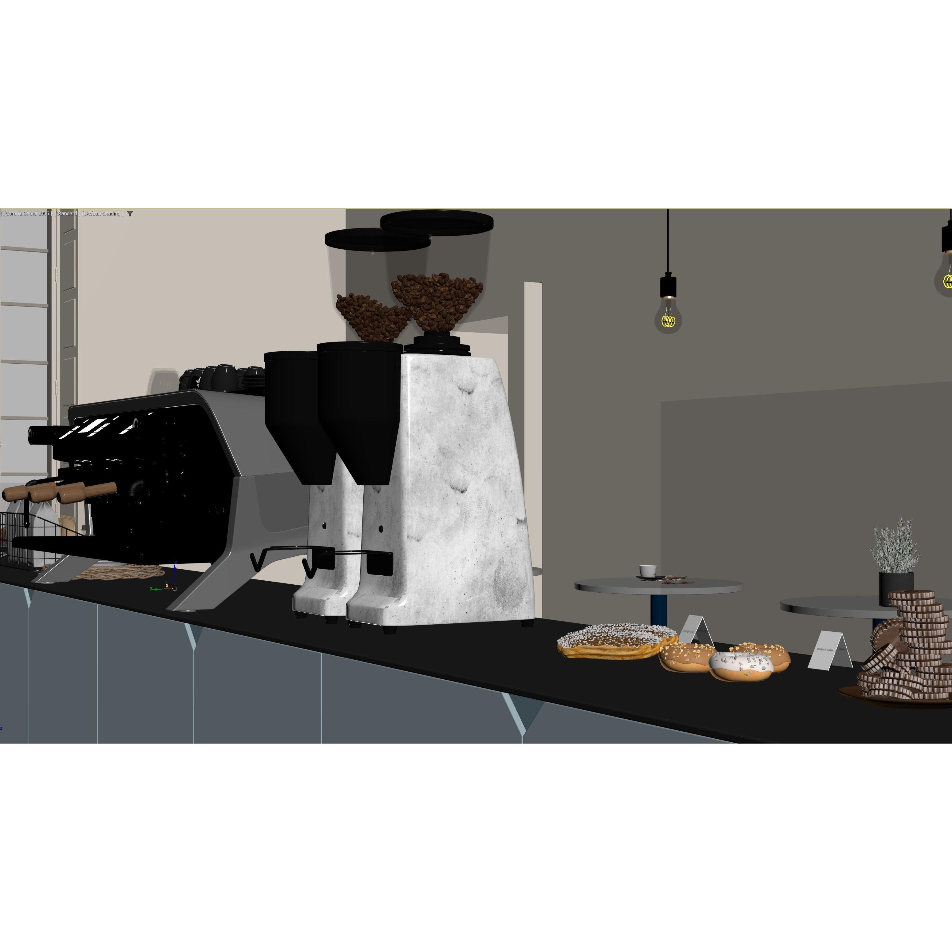 ProVis3D 029 - Detailed Cafe Interior 3D Model - View 13