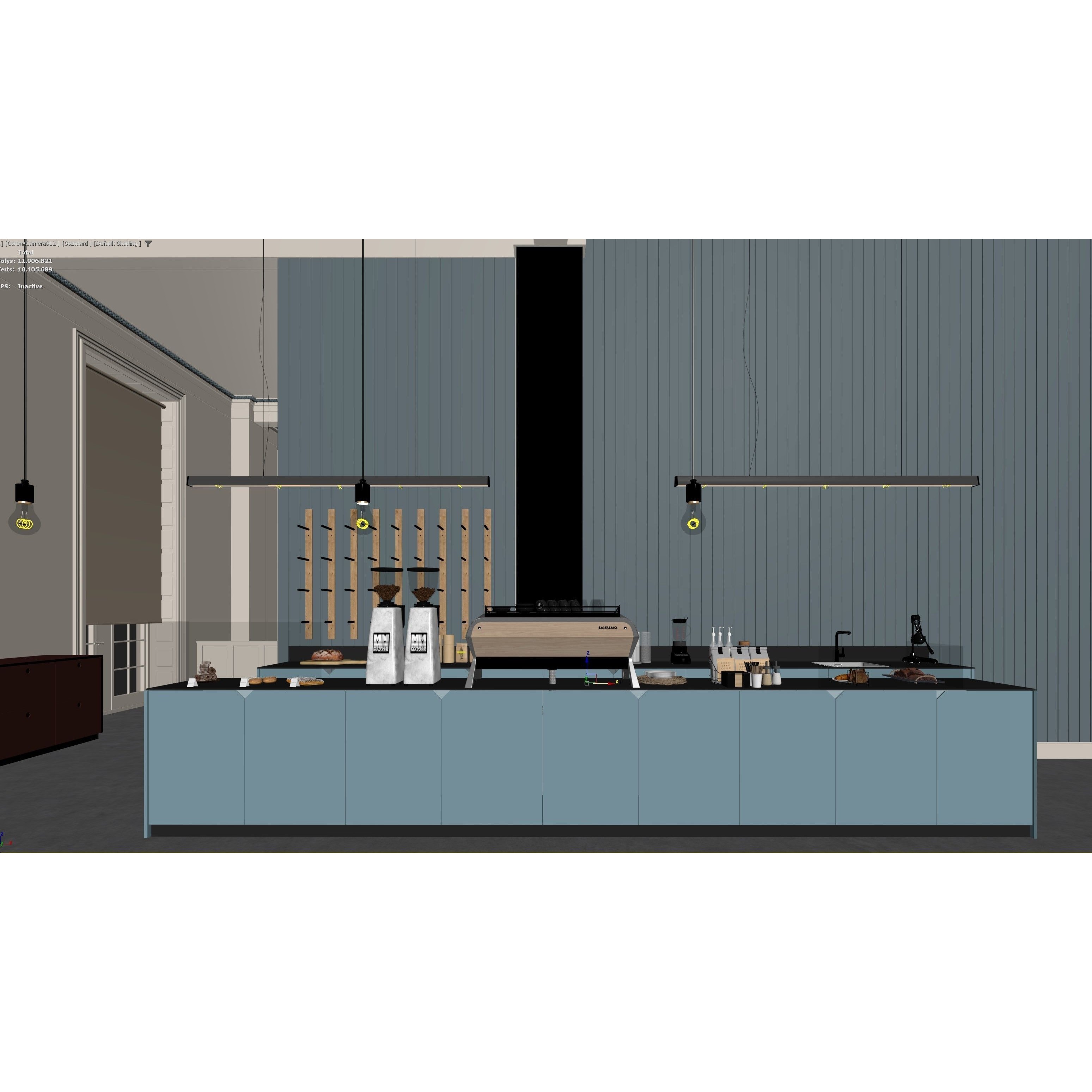 ProVis3D 029 - Detailed Cafe Interior 3D Model - View 15