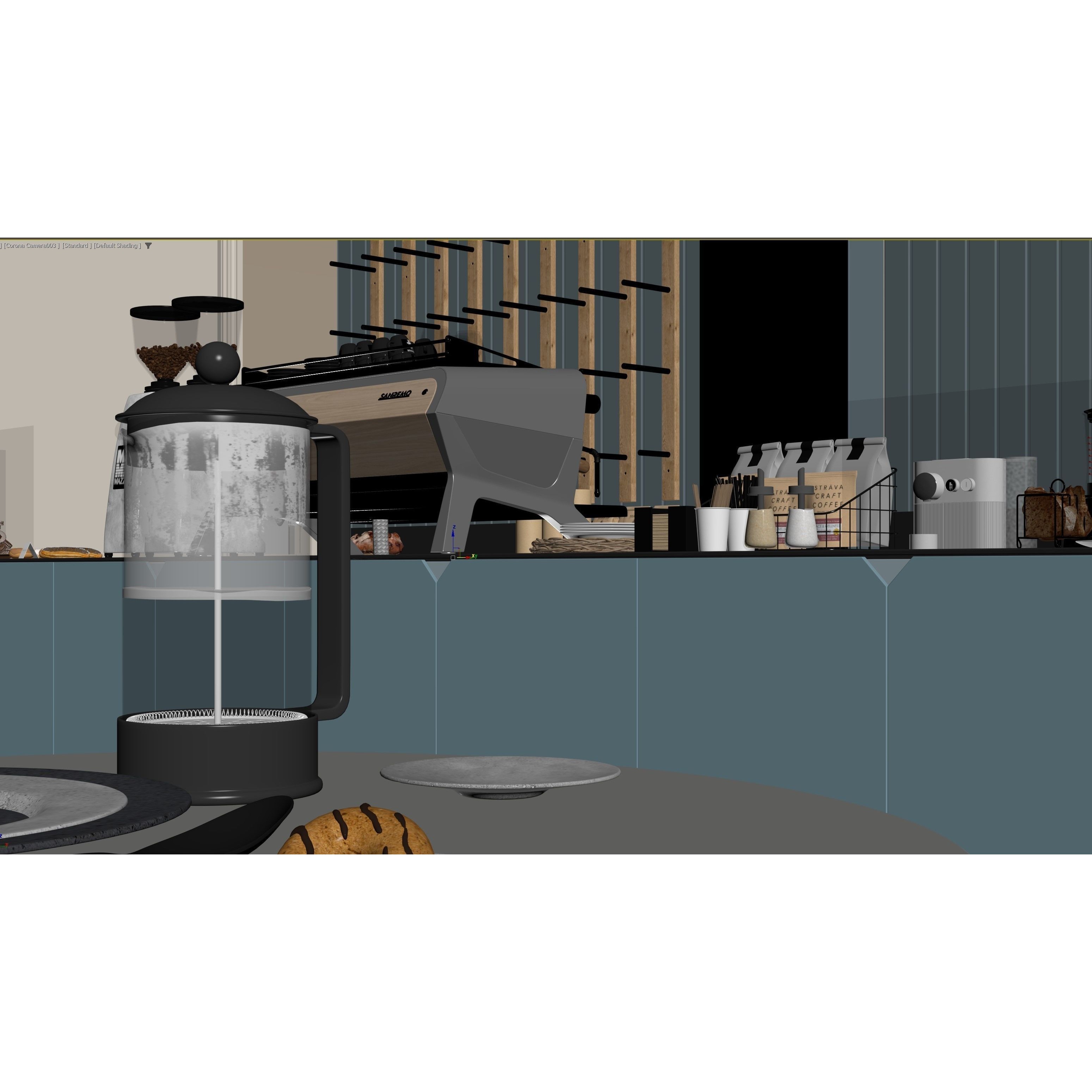 ProVis3D 029 - Detailed Cafe Interior 3D Model - View 17