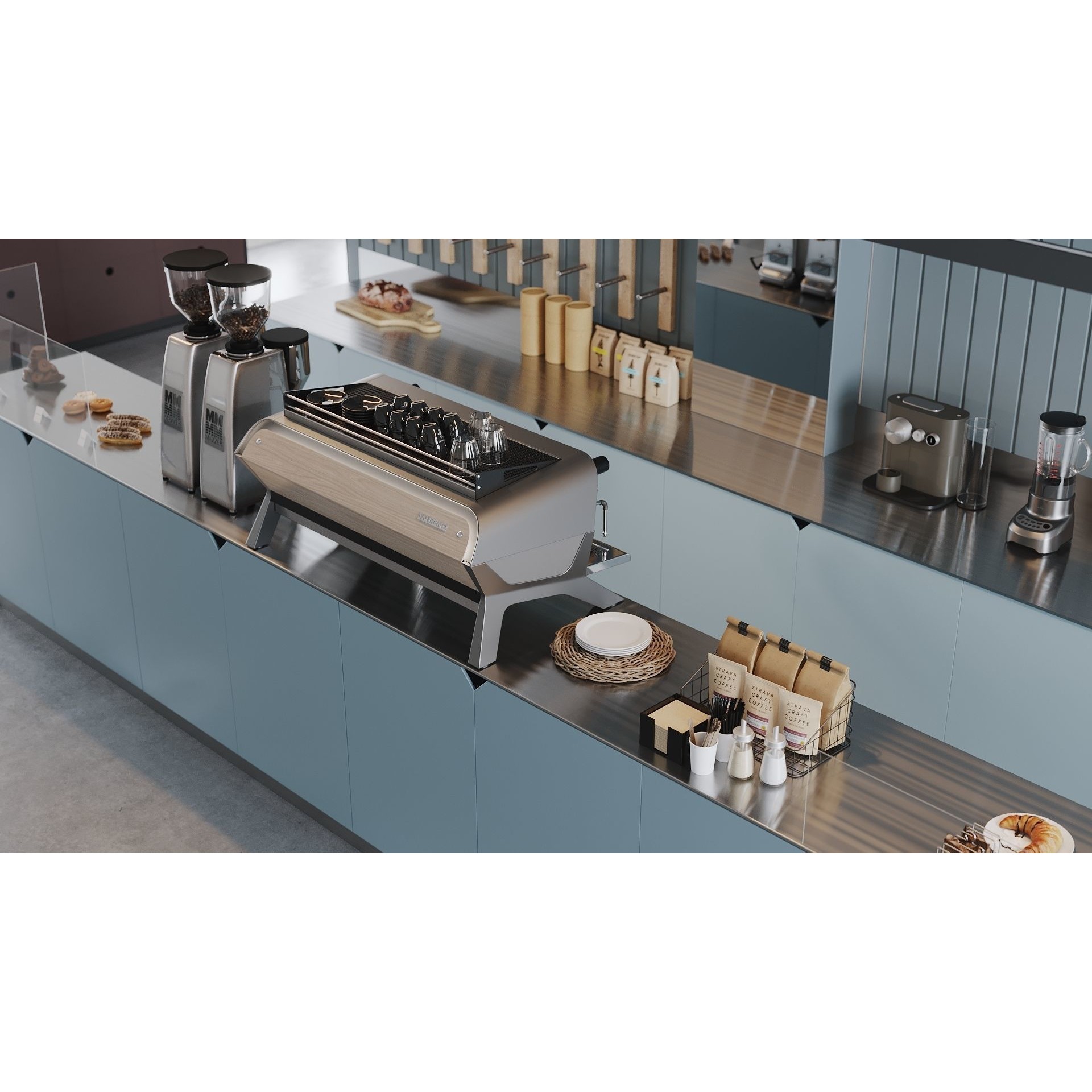 ProVis3D 029 - Detailed Cafe Interior 3D Model - View 3