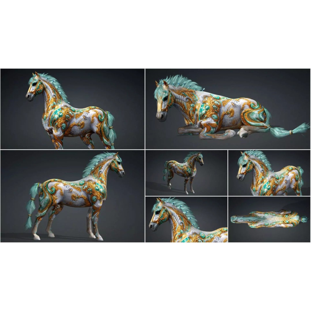 Pack of 10 Horse 3D Models – Rigged Animated Assets, FBX & Blender - View 20