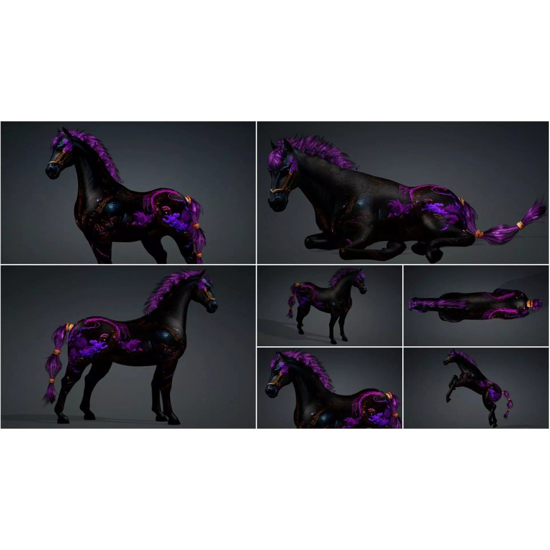 Pack of 10 Horse 3D Models – Rigged Animated Assets, FBX & Blender - View 22