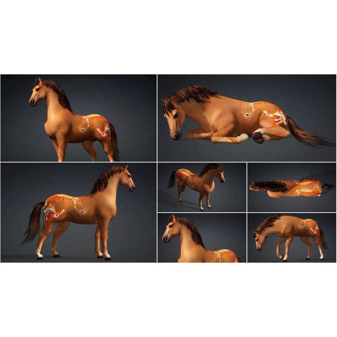 Pack of 10 Horse 3D Models – Rigged Animated Assets, FBX & Blender - View 36