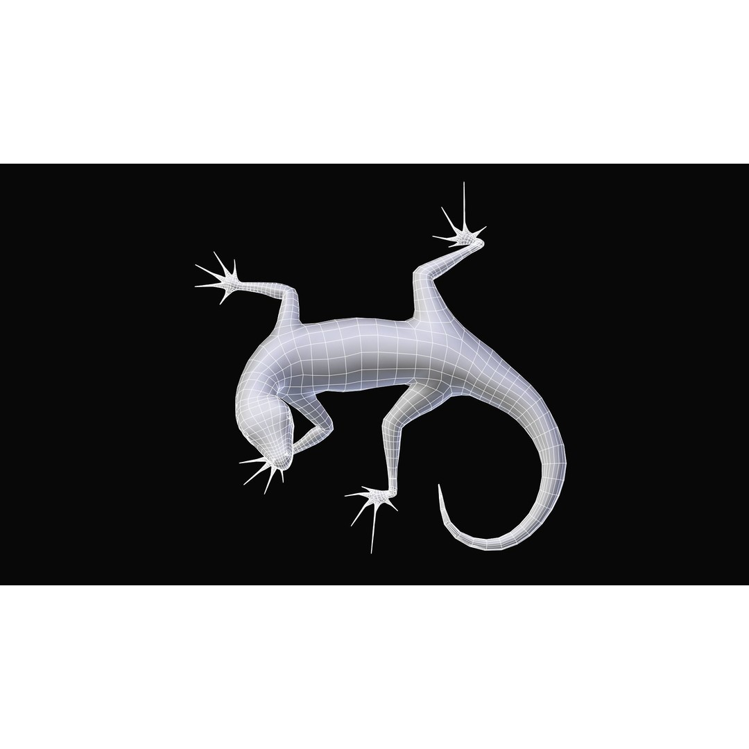 Podarcis Sicula 3D Model – Low Poly Rigged Lizard, FBX, PBR Textures - View 4