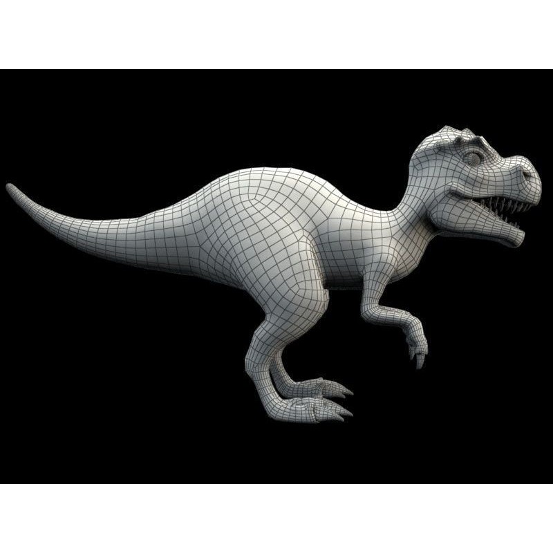 Cartoon Dino 3D Model – Low Poly Rigged Character with Animation
