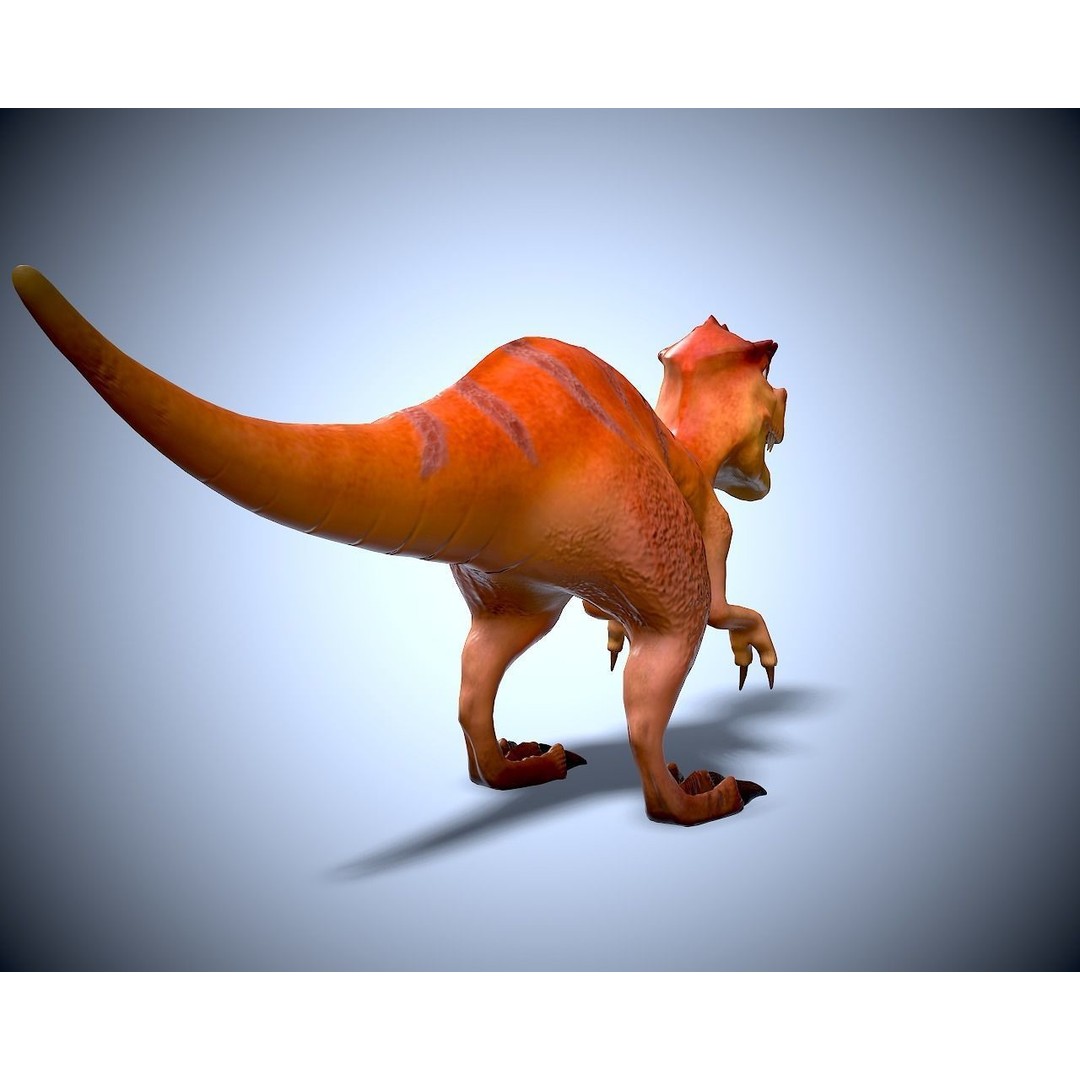 Cartoon Dino 3D Model – Low Poly Rigged Character with Animation - View 7