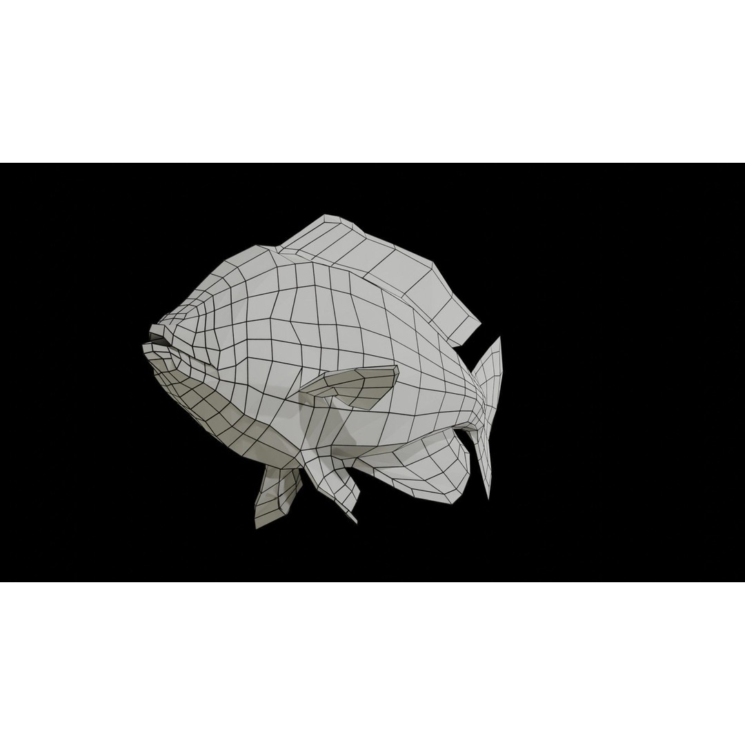 Animated Freshwater Fish 3D Model – Low Poly Game Ready, FBX, Blender - View 11