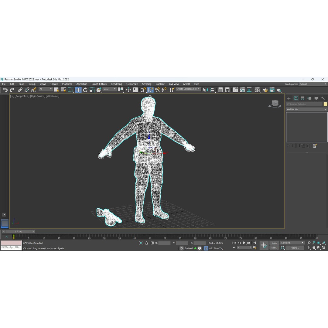Soviet Soldier 3D Model – Low Poly Rigged Character with Weapon
