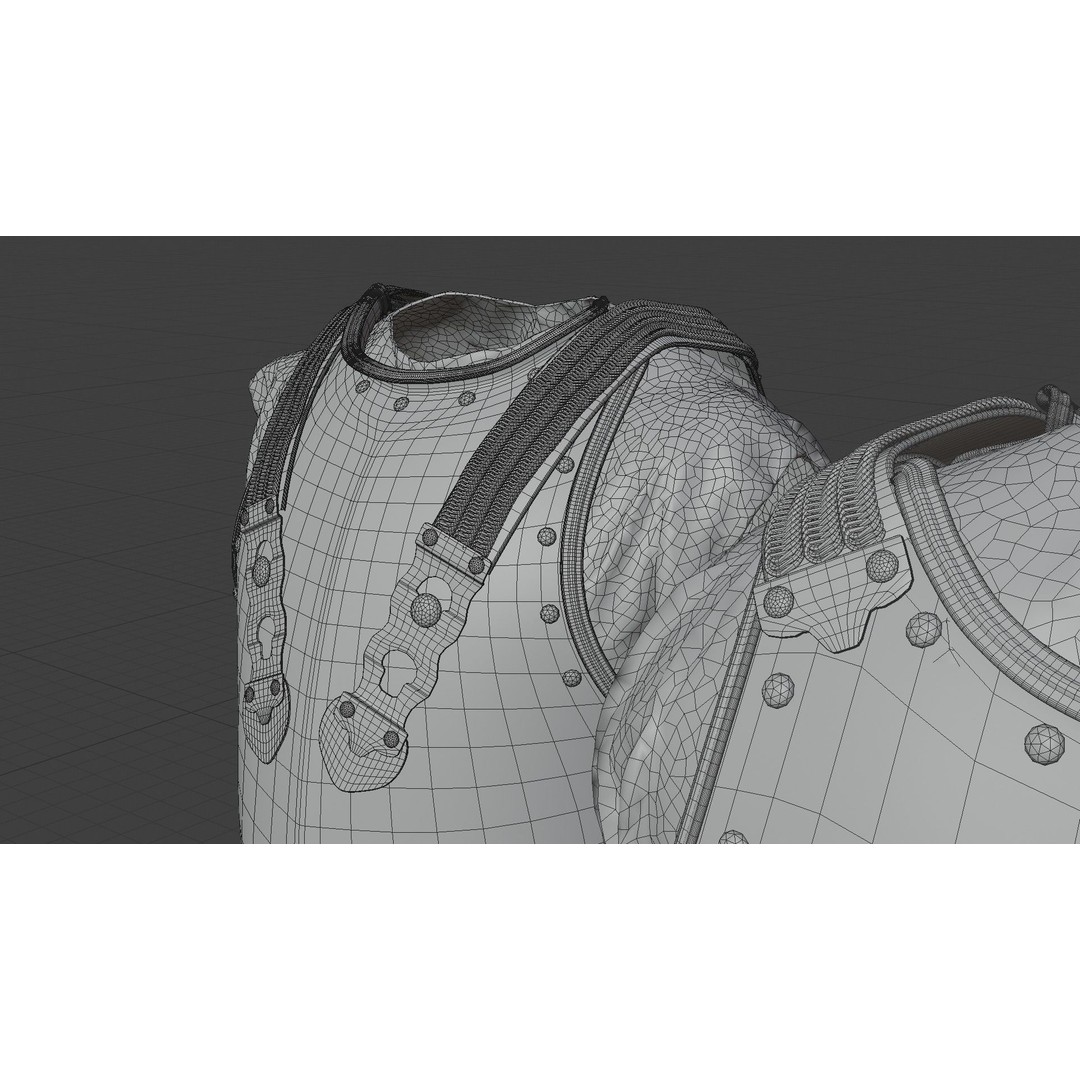 Napoleon Cuirass 3D Model – High Poly PBR Armor for Blender, FBX, OBJ