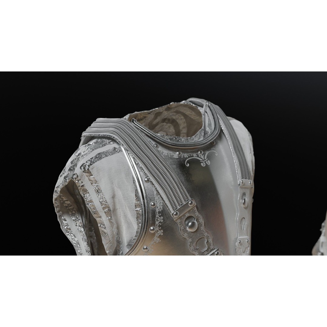 Napoleon Cuirass 3D Model – High Poly PBR Armor for Blender, FBX, OBJ - View 13