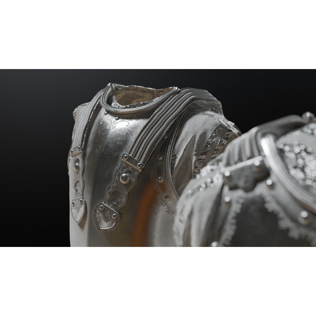 Napoleon Cuirass 3D Model – High Poly PBR Armor for Blender, FBX, OBJ - View 18