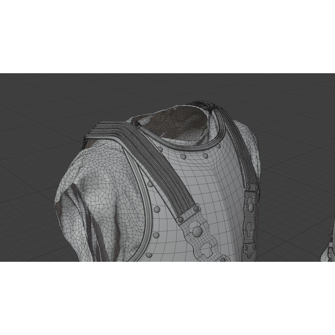 Napoleon Cuirass 3D Model – High Poly PBR Armor for Blender, FBX, OBJ - View 19