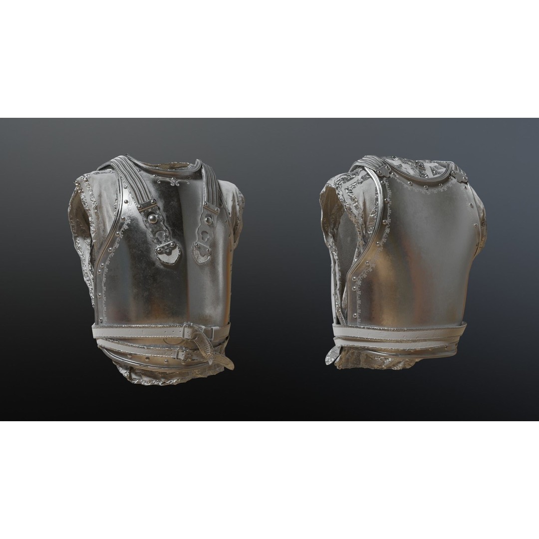 Napoleon Cuirass 3D Model – High Poly PBR Armor for Blender, FBX, OBJ - View 9