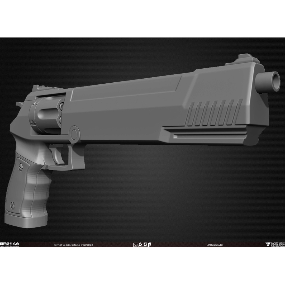 Guns 3D Model – Low Poly Kitbash Set for Game Assets, OBJ, ZTL - View 16
