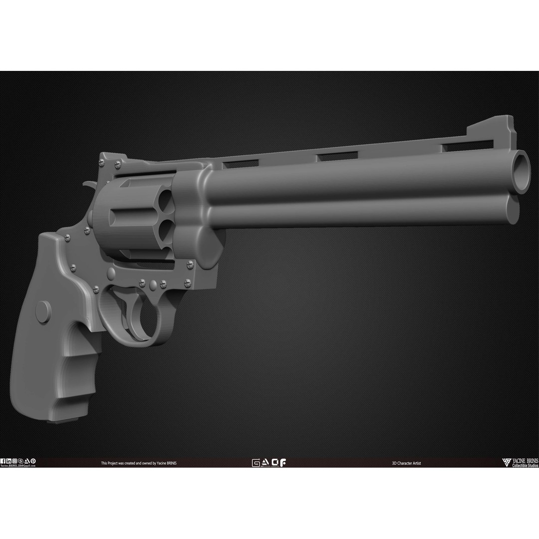 Guns 3D Model – Low Poly Kitbash Set for Game Assets, OBJ, ZTL - View 18