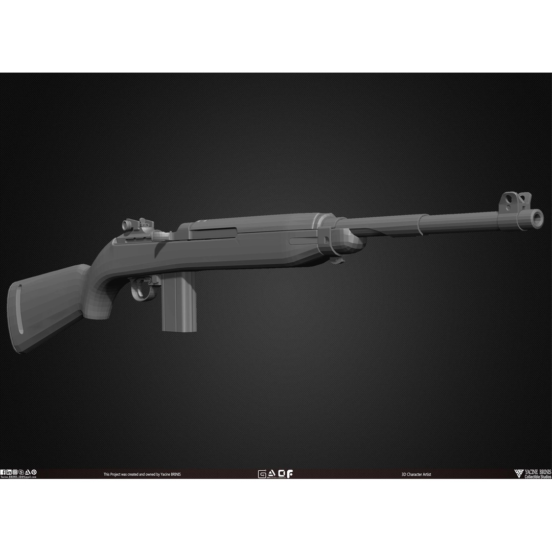 Guns 3D Model – Low Poly Kitbash Set for Game Assets, OBJ, ZTL - View 20