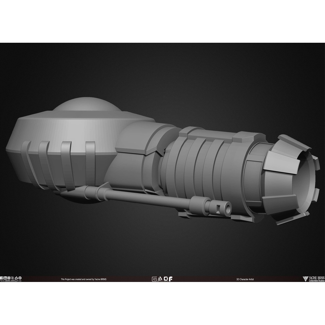 Guns 3D Model – Low Poly Kitbash Set for Game Assets, OBJ, ZTL - View 26