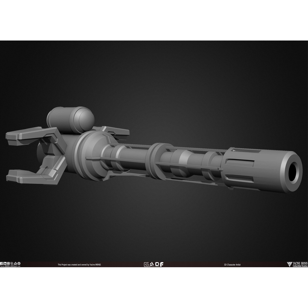 Guns 3D Model – Low Poly Kitbash Set for Game Assets, OBJ, ZTL - View 31