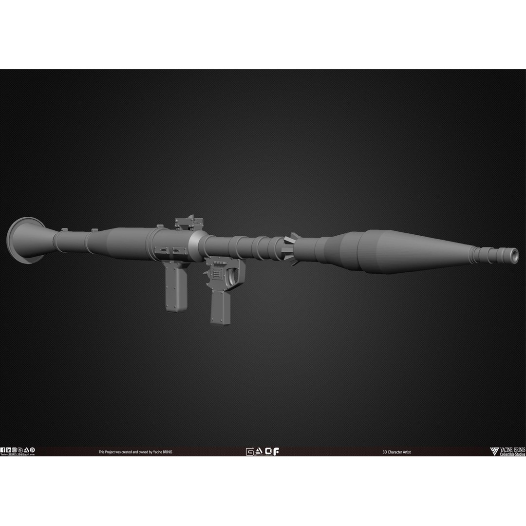 Guns 3D Model – Low Poly Kitbash Set for Game Assets, OBJ, ZTL - View 37