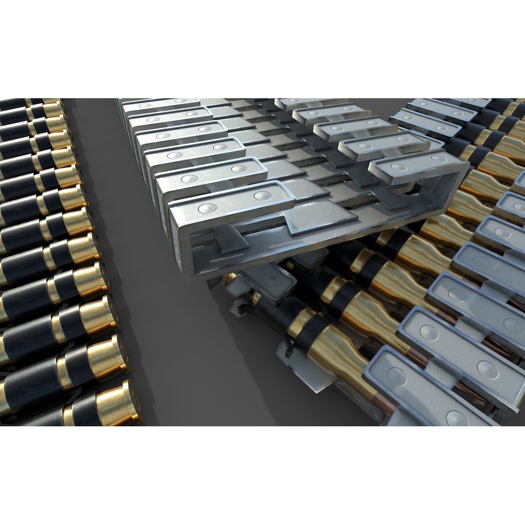 Ammo Feed Chute 3D Model – Low Poly Rigged Military Asset, FBX, OBJ, Blender - View 16