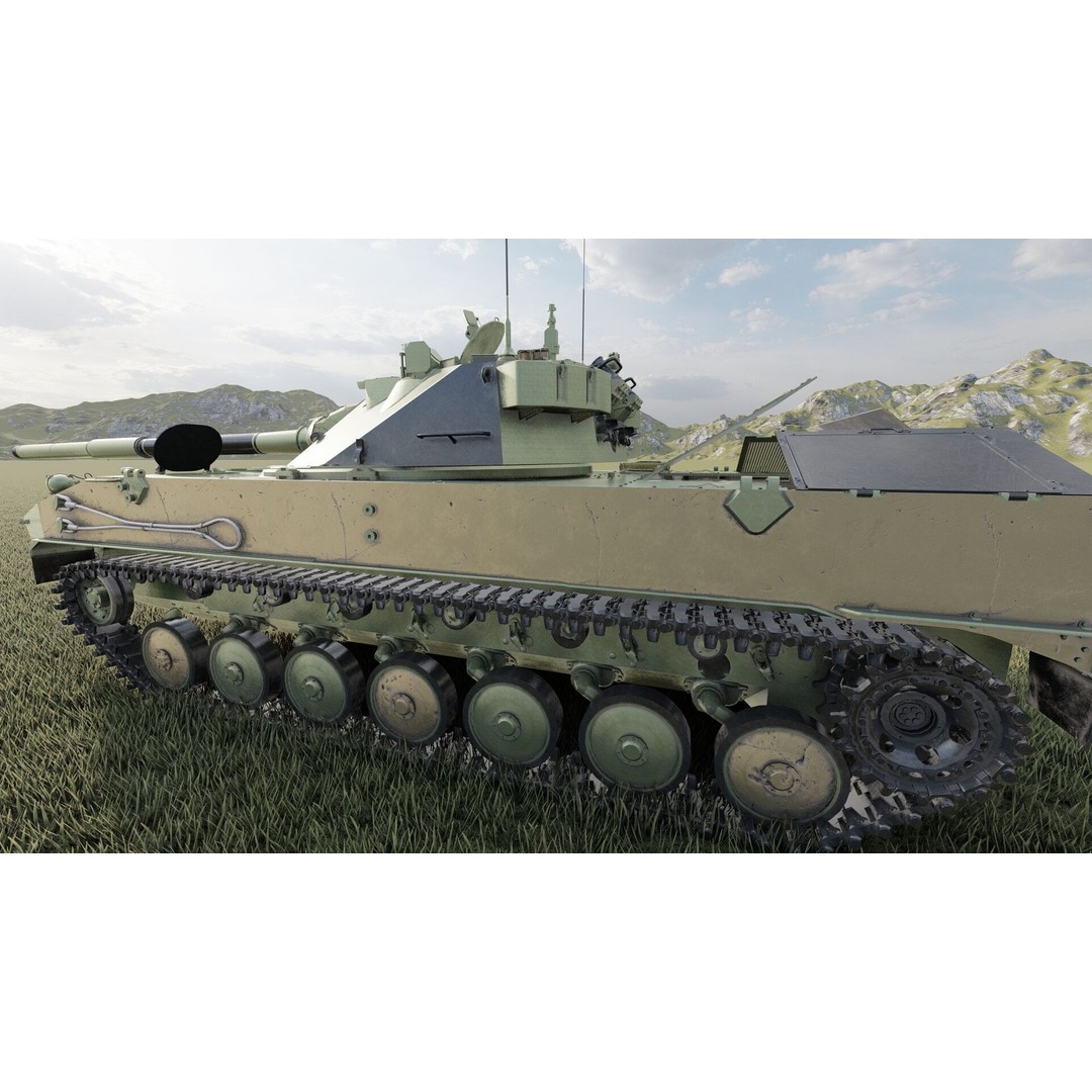 2S25 Sprut-SD 3D Model – Detailed Military Vehicle with Interior, OBJ - View 11