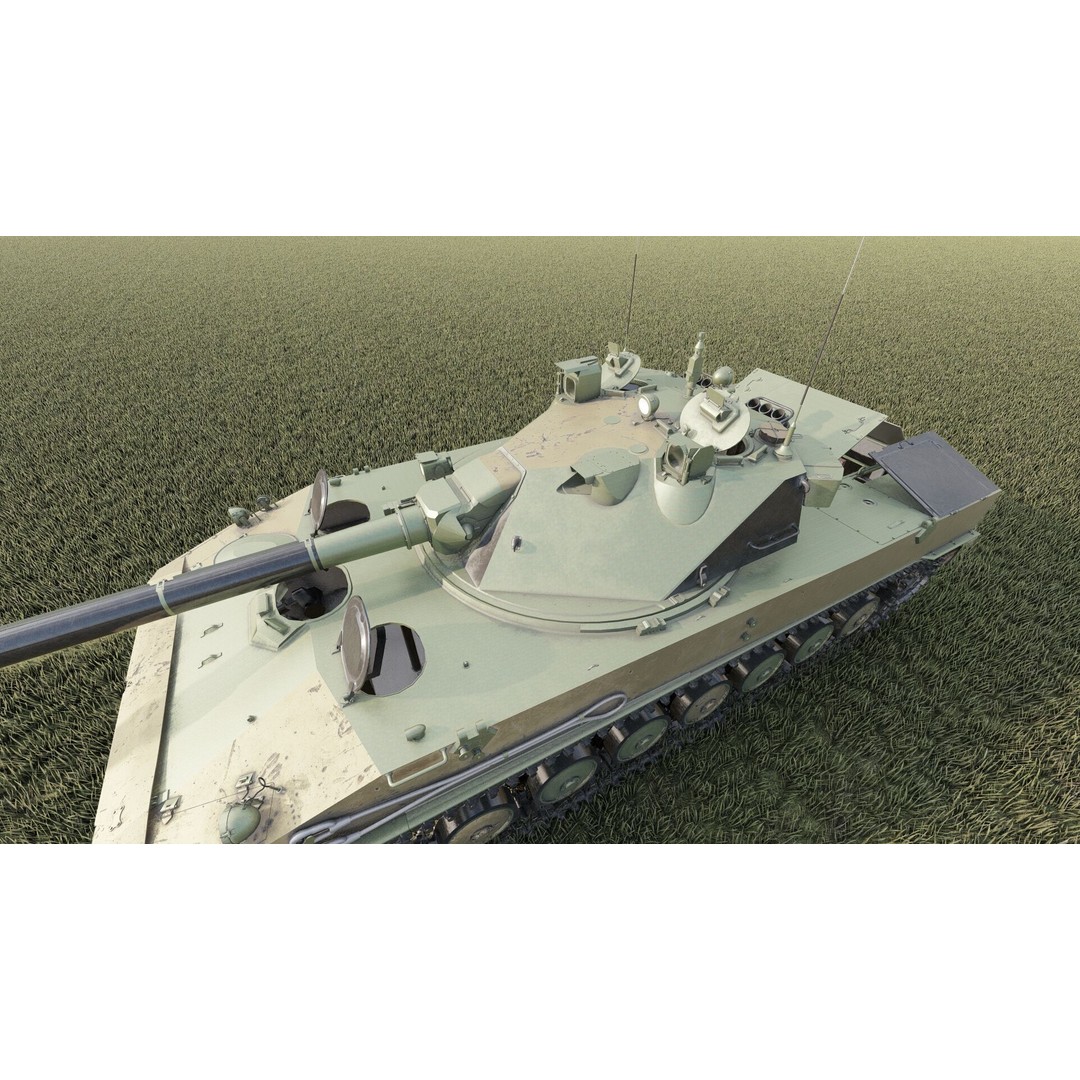 2S25 Sprut-SD 3D Model – Detailed Military Vehicle with Interior, OBJ - View 16