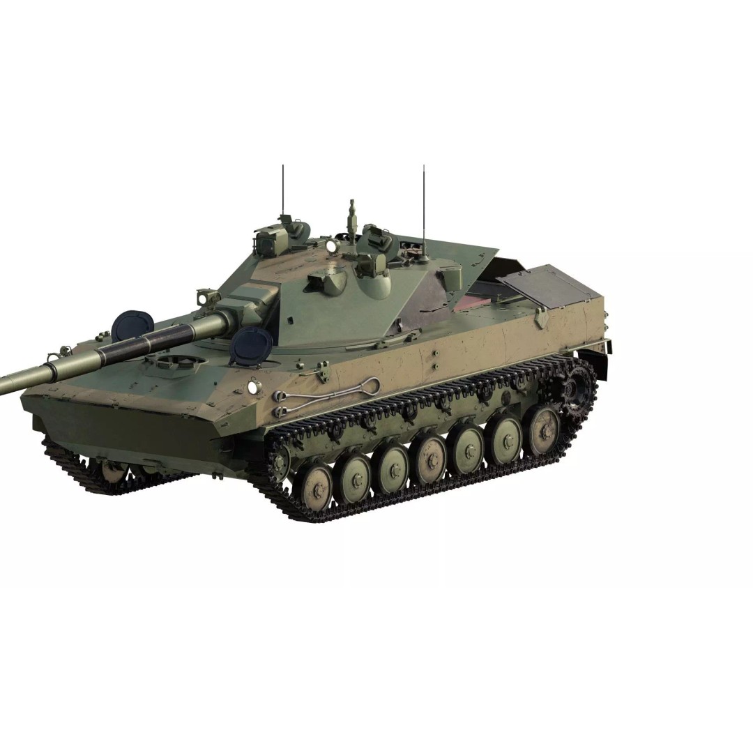 2S25 Sprut-SD 3D Model – Detailed Military Vehicle with Interior, OBJ - View 2