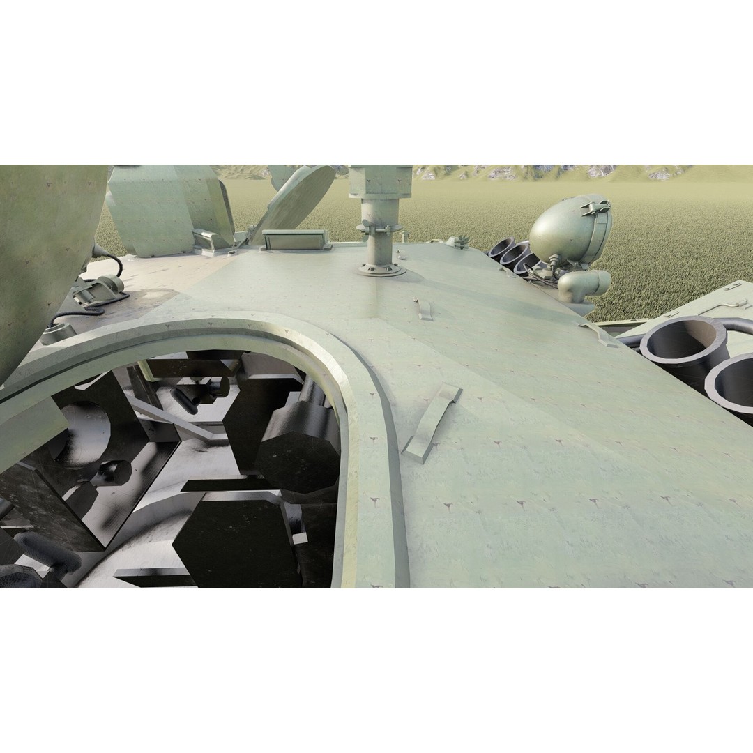 2S25 Sprut-SD 3D Model – Detailed Military Vehicle with Interior, OBJ - View 21
