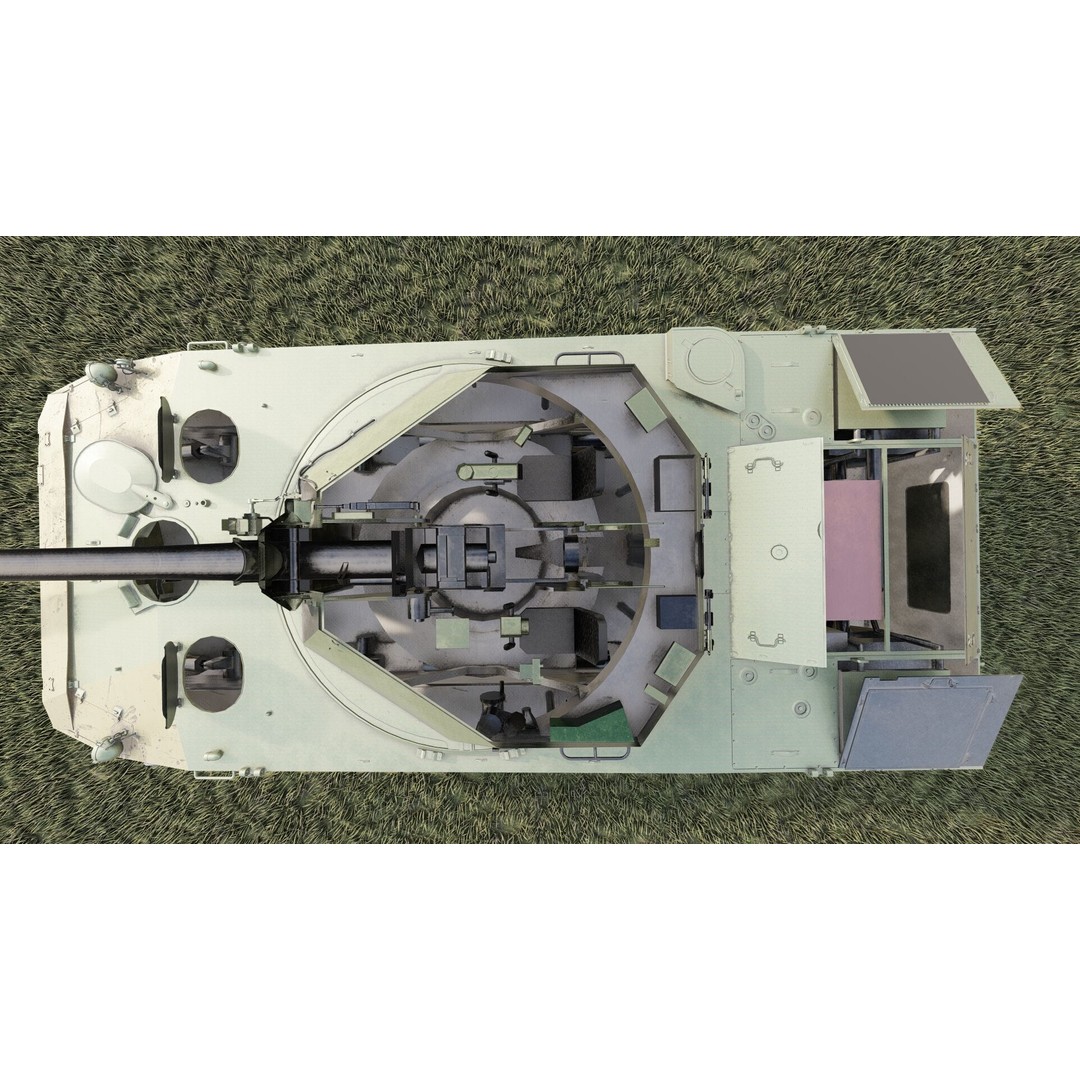 2S25 Sprut-SD 3D Model – Detailed Military Vehicle with Interior, OBJ - View 25