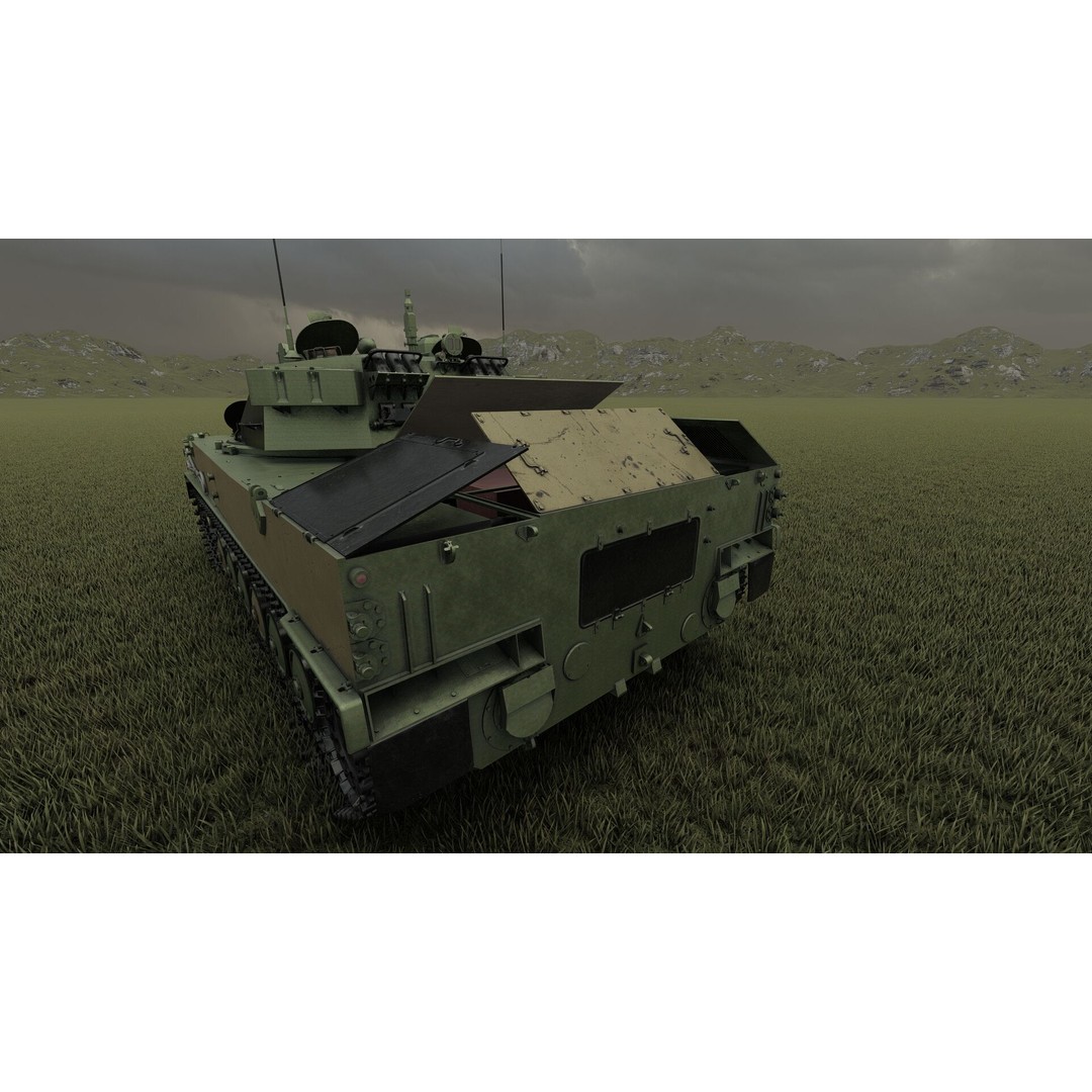 2S25 Sprut-SD 3D Model – Detailed Military Vehicle with Interior, OBJ - View 32
