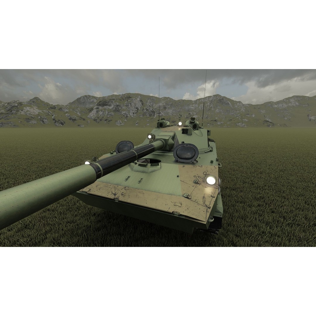 2S25 Sprut-SD 3D Model – Detailed Military Vehicle with Interior, OBJ - View 33
